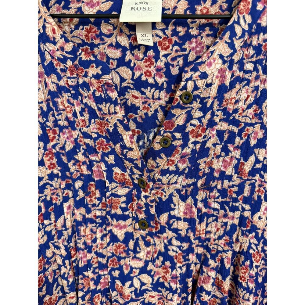 Knox Rose Boho Border Print LS Shirt Womens XL - Picture 4 of 9